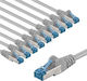 Goobay S/FTP Cat.6a (Gigabit) Καλώδιο Δικτύου Ethernet 5m Γκρι