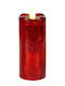 Eurolamp Christmas Glass Candle Red 15.3x9cm 2pcs