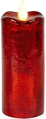 Eurolamp Christmas Glass Candle Red 15.3x9cm 2pcs