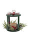 Eurolamp Weihnachtslaterne aus Bronze, batteriebetrieben, 22,5 x 17 cm