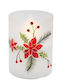 Eurolamp Lumânare de Crăciun Albă cu Baterie 10x7.5cm
