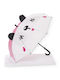 Tuc Tuc Kinderregenschirm mit gebogenem Handgriff, Automatisch, Rosa