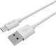 Equip USB 2.0 Кабел USB-C мъжки - USB-A Бял 1 m 128847