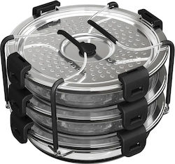 Accesoriu pentru Gătit sub Presiune 3 Vase Simultan Tefal Xa6130e0 Compatibil cu Multicookerul Tefal Cook4me Seria Cy85xx Cy91xx din Sticlă și Oțel Inoxidabil