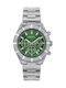 Men’s Battery Chronograph Watch with Silver Stainless Steel Bracelet