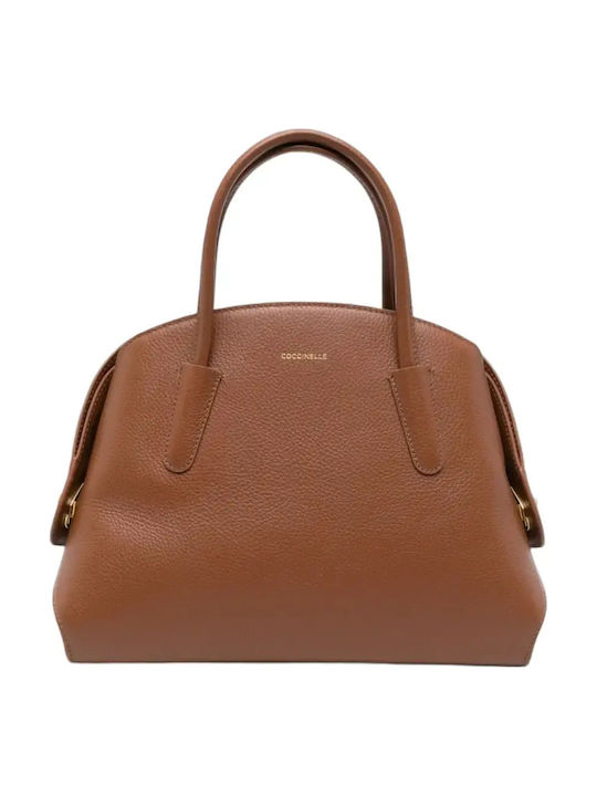 Leather Women's Satchel Bag Cognac