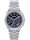 Men's Battery Chronograph Watch with Silver Stainless Steel Bracelet
