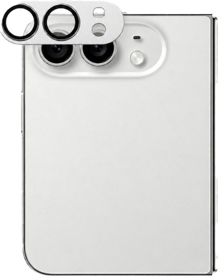 Προστασία Κάμερας Tempered Glass Full Metal Cover Για Iphone Duo Μεταλλικό Ασημί