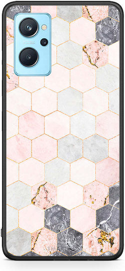Smartfits Marble Hexagon Pink Oppo A96 Θήκη