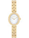 Women's Battery-Powered Watch with Gold Stainless Steel Bracelet