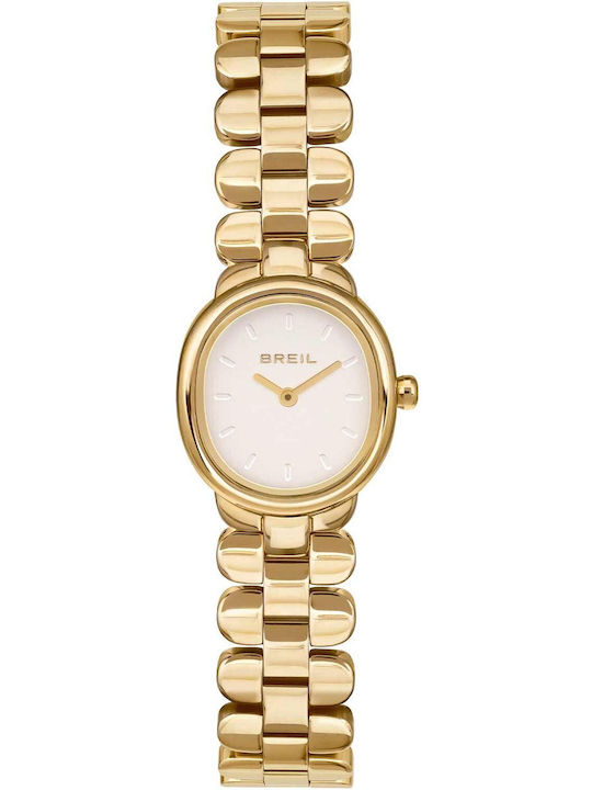 Women's Battery-Powered Watch with Gold Stainless Steel Bracelet