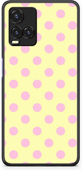 Smartfits Husă cu Buline Roz pe Galben pentru Vivo Y33s Y21s Y21