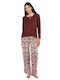 Gisela Winter Women's Pyjama Set Red