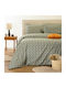 Melinen Single Bed Sheet Set 170x270cm Aqua (3 Pcs)