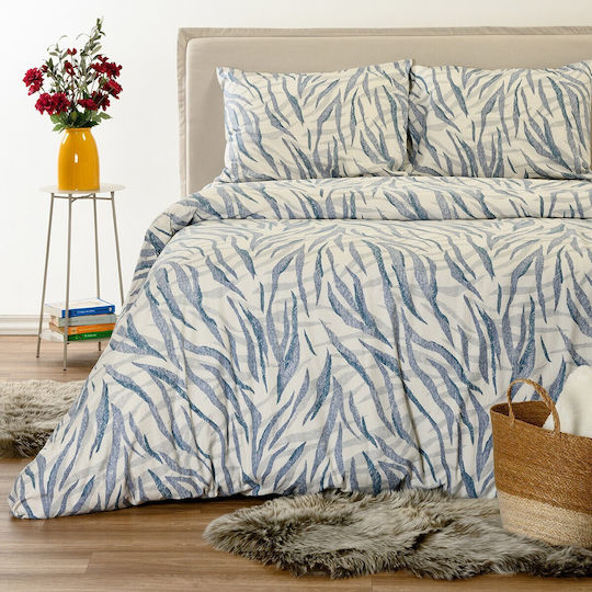 Melinen Single Bed Sheet Set 170x270cm Crystal Blue (3pcs)