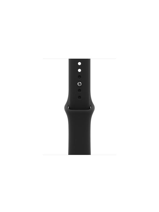 Apple Sport Band 42mm M/L Λουράκι Σιλικόνης με Pin Μαύρο (Apple Watch 38/40/41/42mm)
