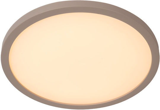 Φωτιστικό Οροφής Lucide 07122-30-41 Rinus Λευκό White Τοπέ Taupe 2200k-3000k