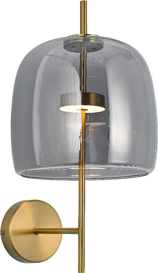 Aca Wall Lamp with Integrated LED and Warm White Light Bronze 22x48 cm