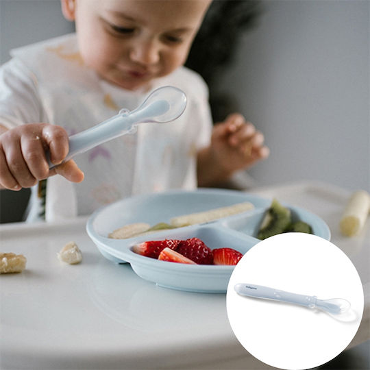 Babyono Baby-Löffel aus Silikon Blau