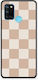 Smartfits Latte Creme Gestreifte Karos Realme 7i C25 Hülle