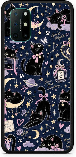 Smartfits Celestial Black Cats On Navy OnePlus 8T Hülle