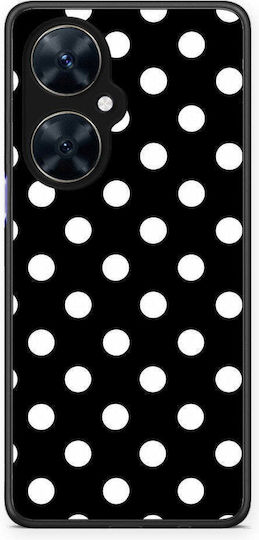 Smartfits Weiße Punkte auf schwarzer Huawei Nova 11i Hülle
