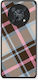 Smartfits Brown Pink Blue Diagonal Plaid Huawei Nova Y90 Θήκη