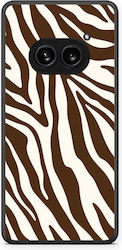 Smartfits Braune Cremefarbene Zebra-Streifen Nothing Phone 2a Handyhülle