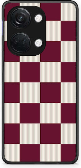 Smartfits Burgundy Cream Striped Checks Oneplus Nord 3 Θήκη