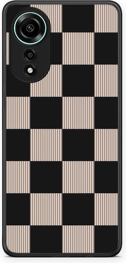 Smartfits Black Taupe Striped Checks Oppo A78 4g Θήκη