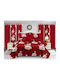 Kraft World King-Size-Bettlakenset mit Gummizug 220x240+25 cm Rot (5 Stück)
