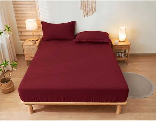 Kraft World Doppelbettlaken 200x240 cm Bordeaux BES-KAX200-Bordeaux