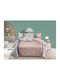 Kraft World Super-Double Fitted Sheet Set with 2 Pillowcases 160x240+25 cm Pink (3 Pieces)