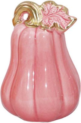 Decorative Ceramic Pink Pumpkin 8x12cm Dorosimo 18906