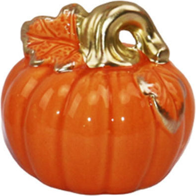 Decorative Ceramic Orange Pumpkin 7x7 cm Dorosimo 18901