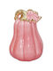Decorative Ceramic Pink Pumpkin 10x15 cm Dorosimo 18905