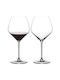 Riedel Set Schwarze Weingläser aus Glas 2 Stück