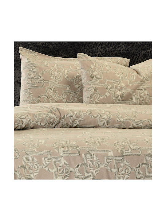 Melinen Ember Set Fețe de Pernă Greige 53x72 cm