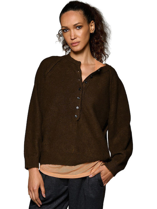 Tailor Made Knitwear Γυναικεία Μπλούζα Coffee
