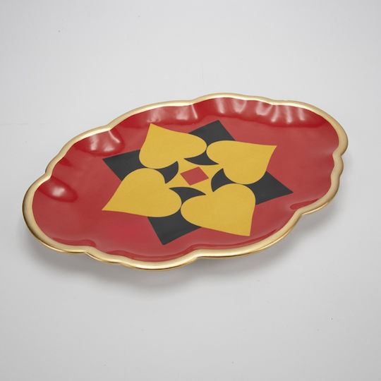 Eurolamp Decorative Ceramic Heart Platter Multicolour 30.5x21.5cm