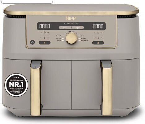 Air Fryer με Διπλό Αποσπώμενο Κάδο 9.5lt Γκρι