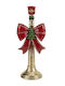 Eurolamp Christmas Candlestick Red 31.5x12.8 cm