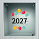 Χριστουγεννιάτικο Αυτοκόλλητο - Happy New Year 32 - 120cm X 107cm