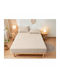 Kraft World Super-Doppel-Spannbettlaken 160x240+30 cm Hellbeige BES-KAX160-Hellbeige