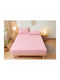 Kraft World Super-Doppelbettlaken Mit Gummizug 160x240+30 cm Rosa BES-KAX160-Rosa