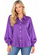 Long Sleeve Women's Shirt Purple WC-MM22-0144-27SH-PURPLE