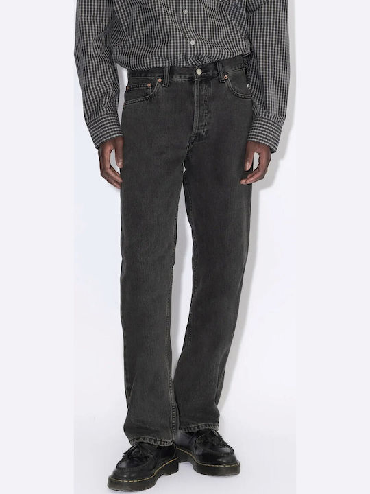 Men's Straight Jeans Aged Black