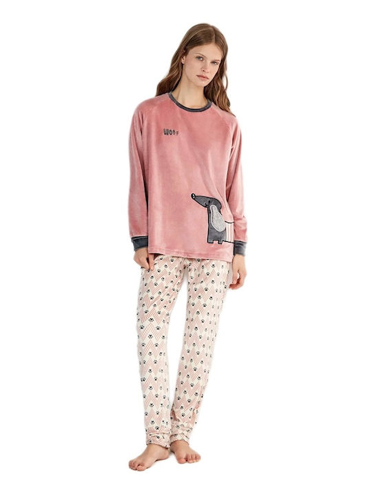 Gisela Winter Women's Pink Pyjama Set
