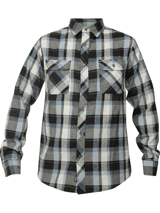 Emerson Long Sleeve Flannel Shirt Black / Light...