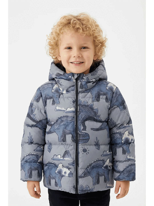 Joyce Kids’ Casual Short Hooded Jacket Grey